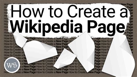 How to Create a New Wikipedia Page 